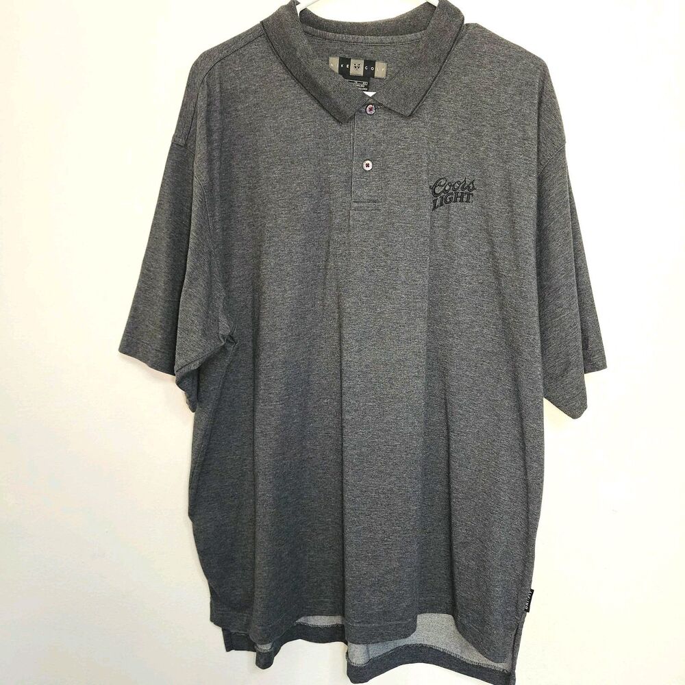 Nike Golf Dri-FIT Men's XL Gray Short Sleeve Polo Coors Light Logo